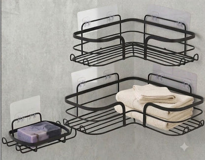 Black Corner Shower Caddy-3 Pieces